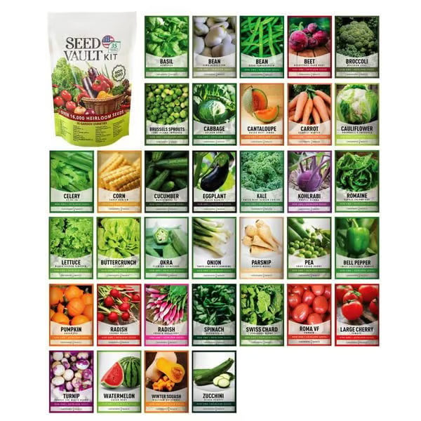 ✨2026 Spring special offer 70% off-Ultimate Survival Seed Vault (15000 Seeds) | 35 Variety Pack🌿|3-5 Year Shelf Life-GD