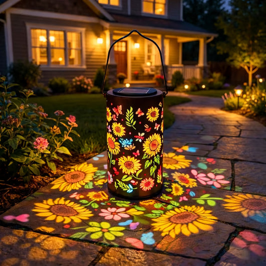 🔥HOT SALE 49% OFF-🌞Colorful Sunflower Glow Solar Garden Lantern-923