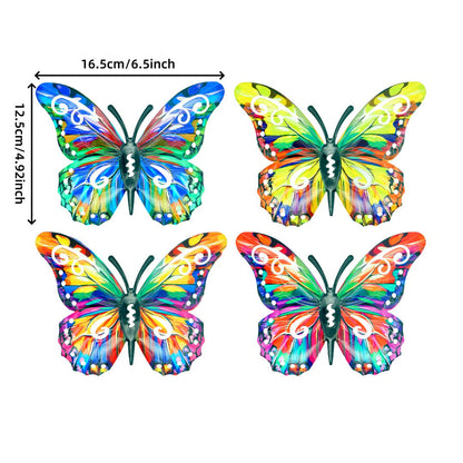 🦋A complete set! 4Pcs Butterfly Metal Wall Decor-923