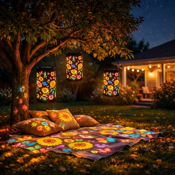 🔥HOT SALE 49% OFF-🌞Colorful Sunflower Glow Solar Garden Lantern-923
