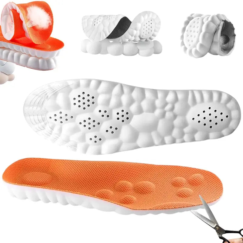 🏆Flash Sale⚡4D Shoe Cloud Insoles for Men Women, Soft Memory Foam Orthotic Shoe Inserts Sports Insoles-ABB8