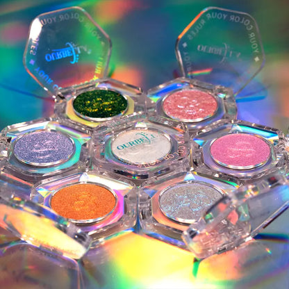 🔥Save Up To 56% Today🔥single multi-chrome eyeshadows, sparkly shimmer glitter eyeshadow, iridescent shimmer, talc free, holographic ,color-shifting, metallic iridescent shimmer shadow duochrome-TJY