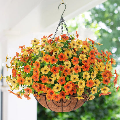 Last Day Promotion! 🔥 Simulated Hanging Flower Basket🌸 No Watering, No Wilting💧—Just a Picture Perfect Home Every Single Day-923