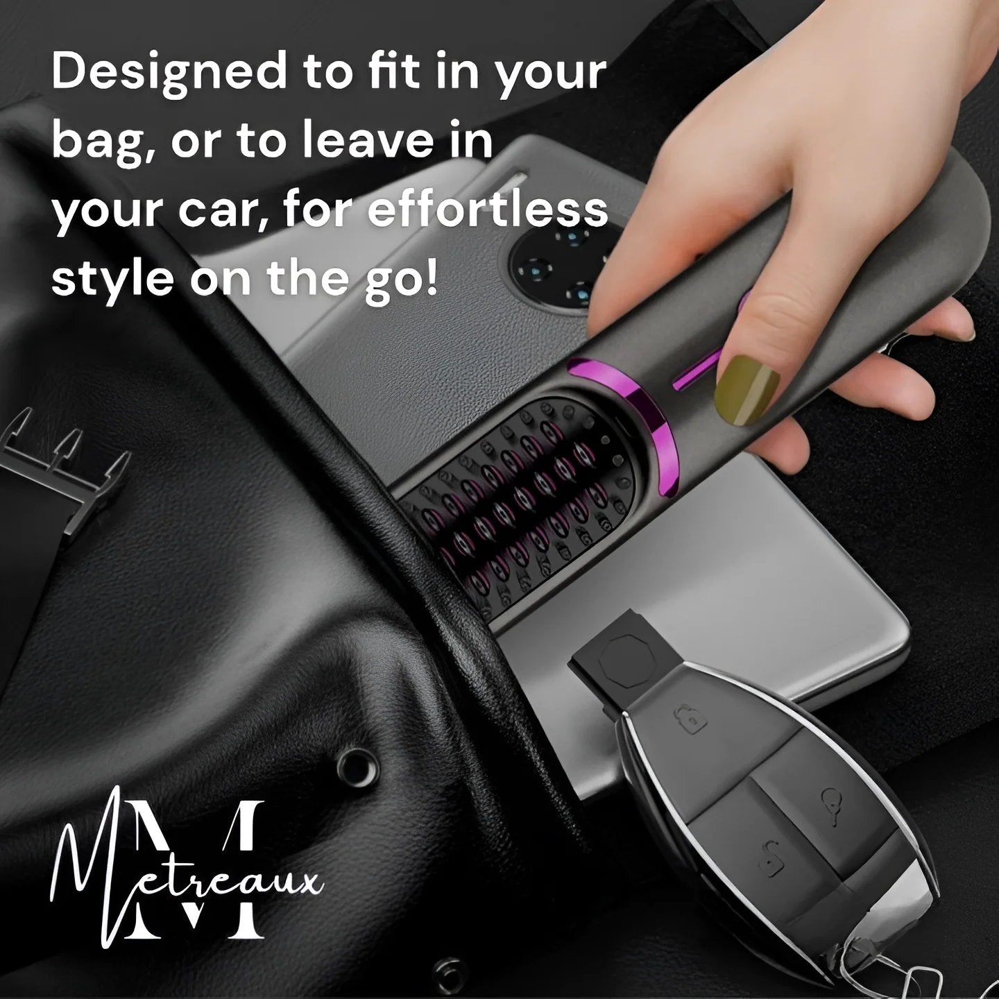 ⚡50K+ SOLD!💁‍♀️Wireless Ceramic Heating Hair Straightening Hairbrush-H1