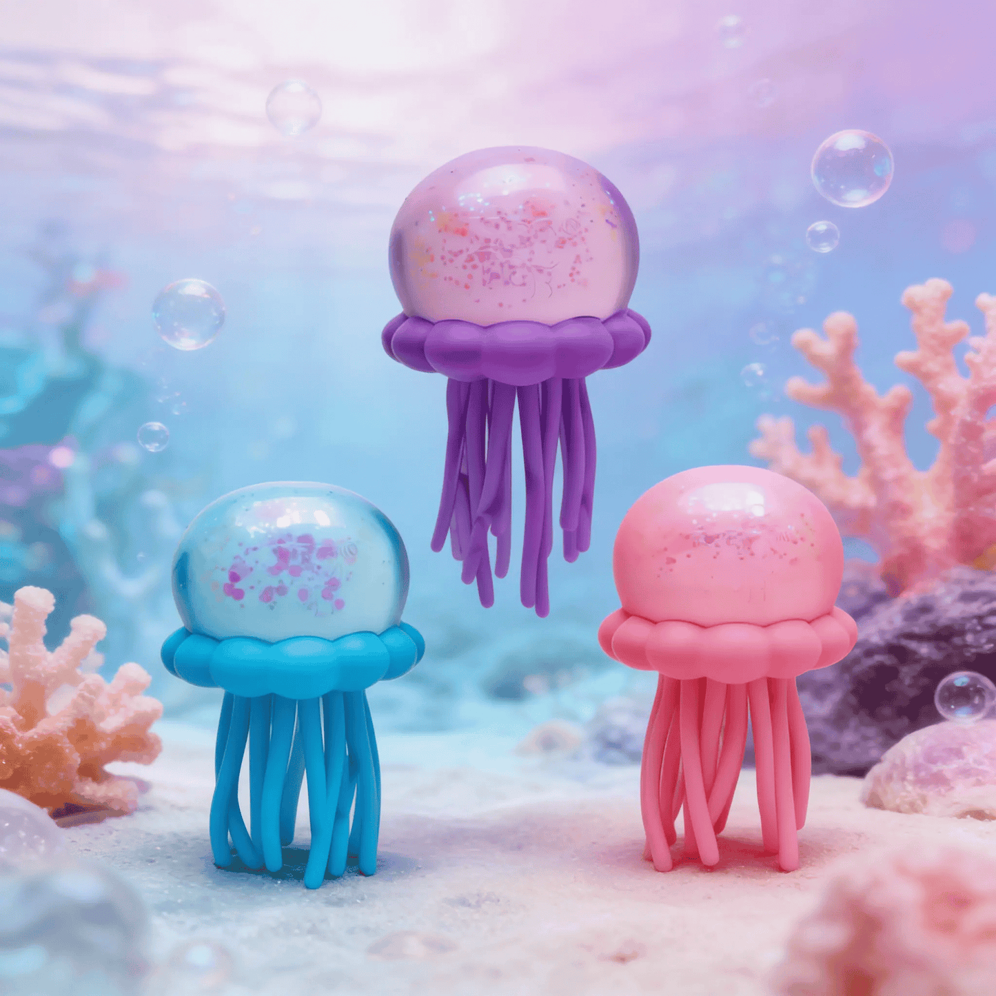 🪼🎁Cute Glitter Jellyfish Squishy✨✝️-Easter Basket Stuffer for Kids-ABB8