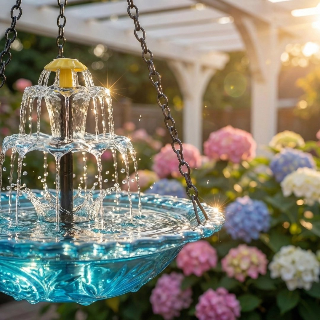 ✨2026 Spring special offer 70% off-🐦Solar Cascade Hanging Bird Bath Fountain-ABB8