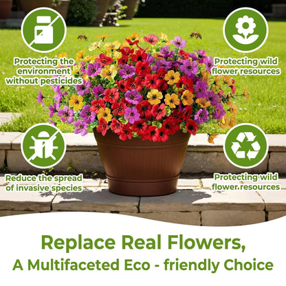🌸6-Color Artificial Flower🌸-Resistant Colorful Fake Flower（365 Days of Spring） 🌿-923