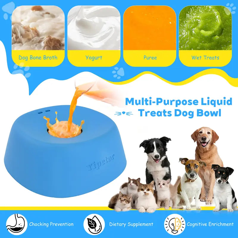 🔥HOT SALE 49% OFF🌟Slow Feeder Dog Bowls for Liquid Treat🔥Built-in Rolling Ball🌟No Spill Bone Broth Dog Licking Bowl⚡Multi-Purpose Puppy Yogurt Feeder Bowl for All Breeds Dietary Supplement/Post-op Nutrition Feeding.valentines gift for pets-TJY
