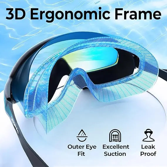 🔥Hot Sale!!🔥Swimming Goggles 1pc No Leaking Swim Glasses for Men Women Youth, Wide View Anti Fog Uv Swimming Goggles, Swimming Accessories, Swim Kit, Diving Swimming Goggles, Outdoor Swimming Goggles-TJY