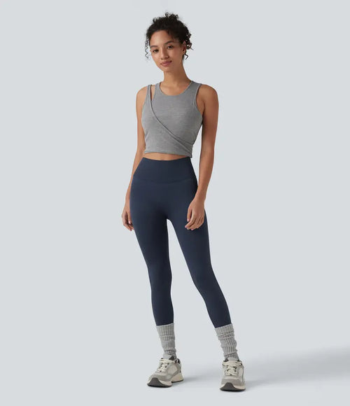 🏆Flash Sale 50K+ SOLD!🔥 Seamless Flow High Waisted Tummy Control Butt Lifting Yoga Leggings No Pockets-TJY