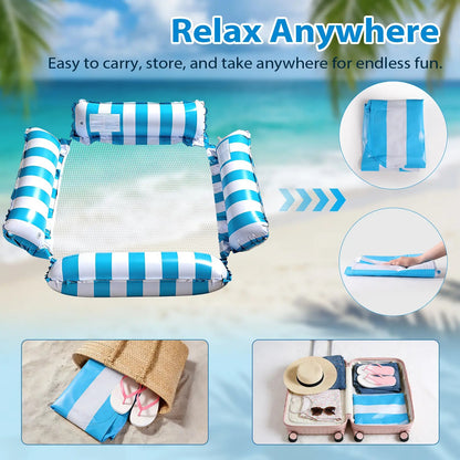 🎁BUY 1 GET 1 FREE🎉4-in-1 Inflatable Pool Hammock – Float, Lounge & Relax Anywhere-ABB8