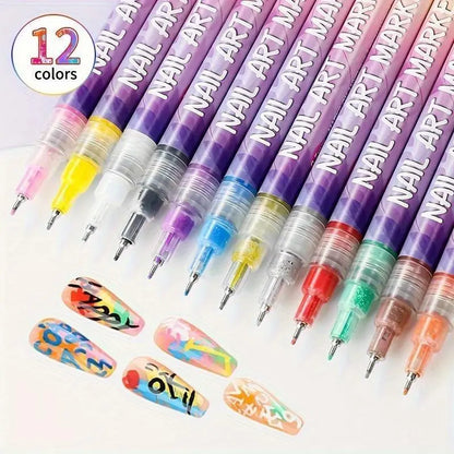 🔥🔥Gift for valentines's day Cutics Doodle Pen for DIY Nail Art Quick Drying Acrylic Painting and 3D Dot Embroidery mma acrylic nail-ZZQ