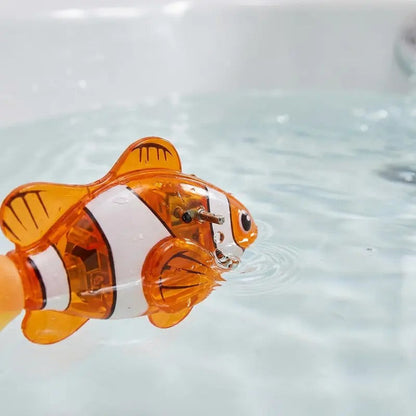 🔥🐠Fully automatic electronic pet fish - activated by sensing, emitting LED light while swimming - water interactive robotic fish toy✨-XA