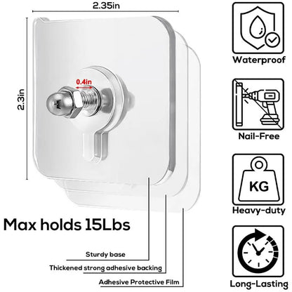 🔥Adhesive Frame Hooks Wall Mount Self-Adhesive Hooks Suitable for Bathroom and Kitchen Decoration-TJY