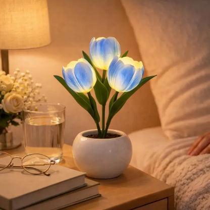 🔥LED Tulip Night Light Dimmable Plug-in Romantic Flower Lamp Artificial Bloom Mother’s Day Gift-TJY