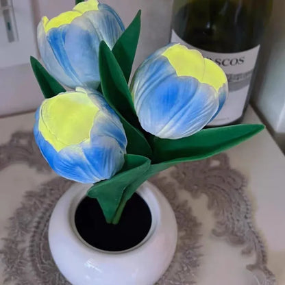 🔥LED Tulip Night Light Dimmable Plug-in Romantic Flower Lamp Artificial Bloom Mother’s Day Gift-TJY