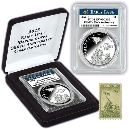 U.S. Marine Corps 250th Anniversary Proof Coin-Brilliant Uncirculated-ZZQ