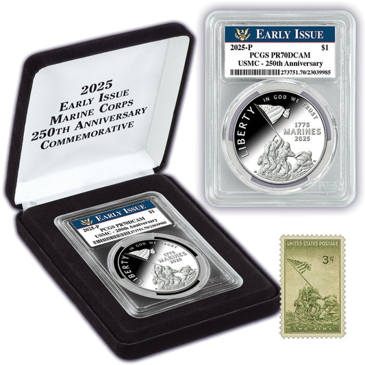 U.S. Marine Corps 250th Anniversary Proof Coin-Brilliant Uncirculated-ZZQ