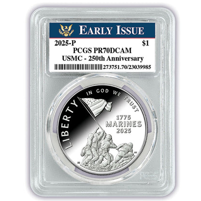 U.S. Marine Corps 250th Anniversary Proof Coin-Brilliant Uncirculated-ZZQ