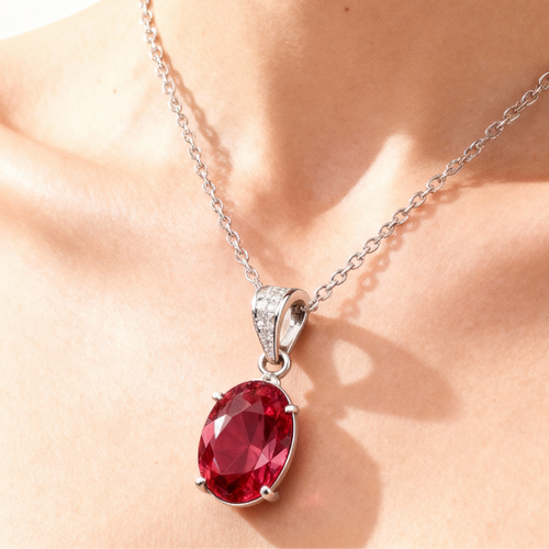 Ruby Pendant Necklace