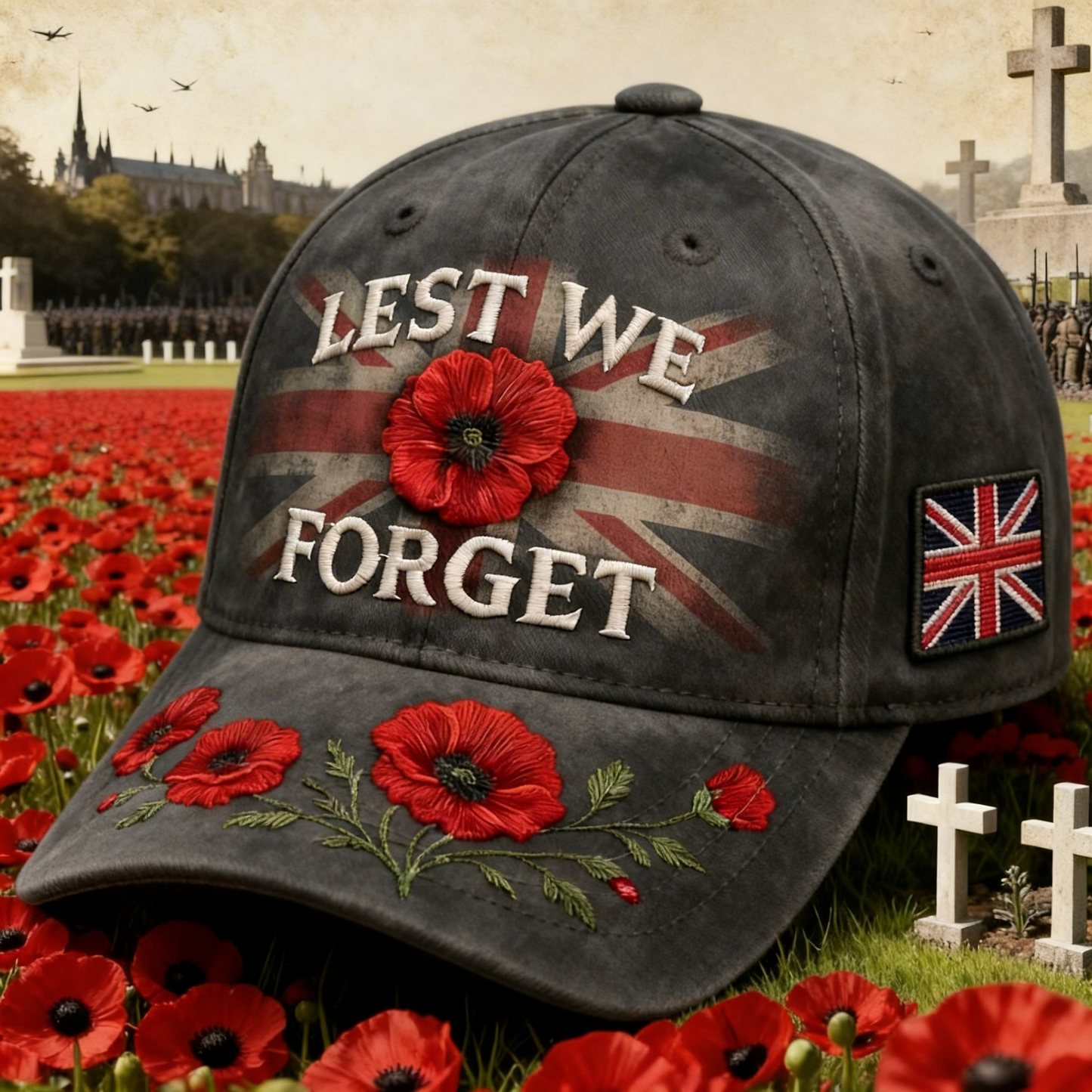 ❤️Best Gift For Father 🌺🎁Buy 1 Free 1- Lest We Forget Remembrance Memorial Cap-ABB8