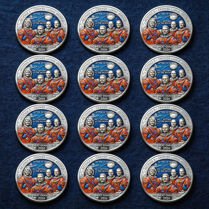 ★Artemis II • Heroic Achievement 3D High-Relief Enamel Commemorative Coin★Z-ABB8