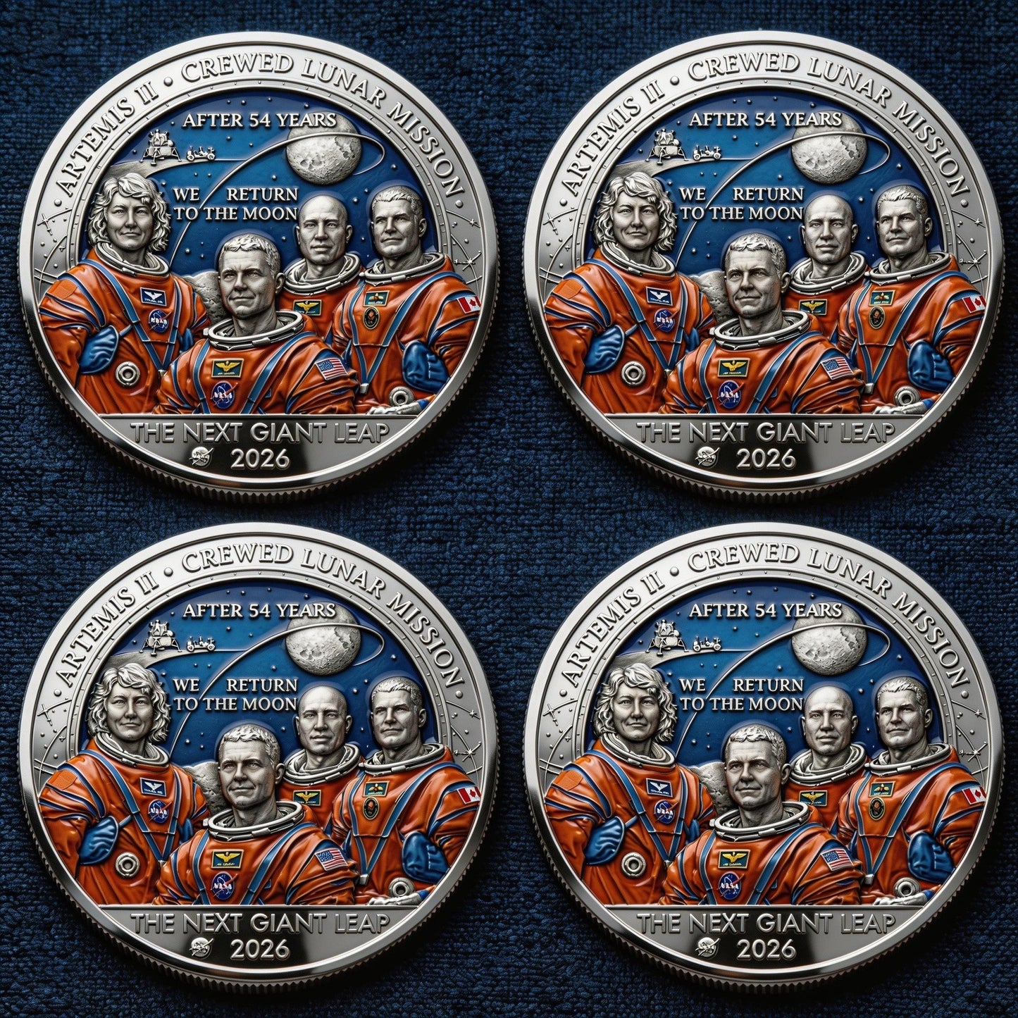★Artemis II • Heroic Achievement 3D High-Relief Enamel Commemorative Coin★Z-ABB8