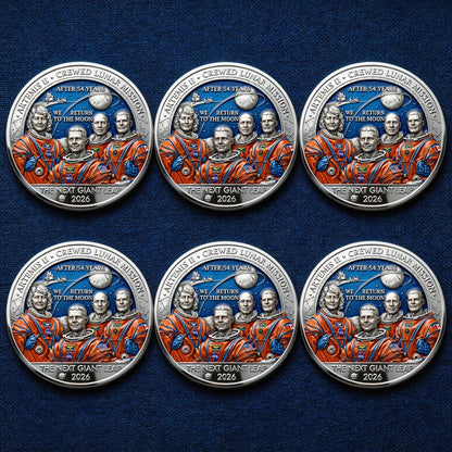 ★Artemis II • Heroic Achievement 3D High-Relief Enamel Commemorative Coin★Z-ABB8