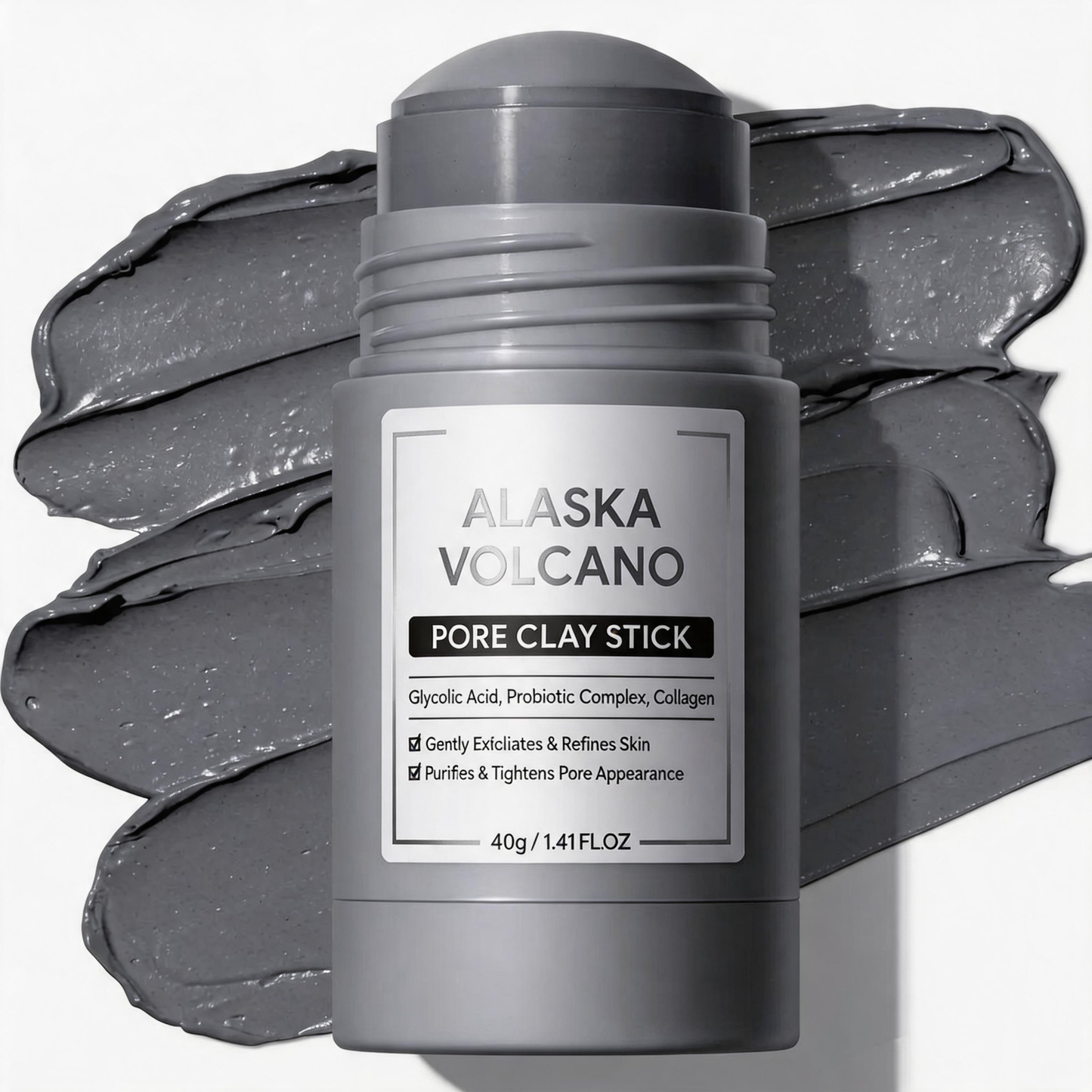 Alaska Volcano Clay Stick,Cleansing Blackhead Remover FaceMask Stick-ABB8