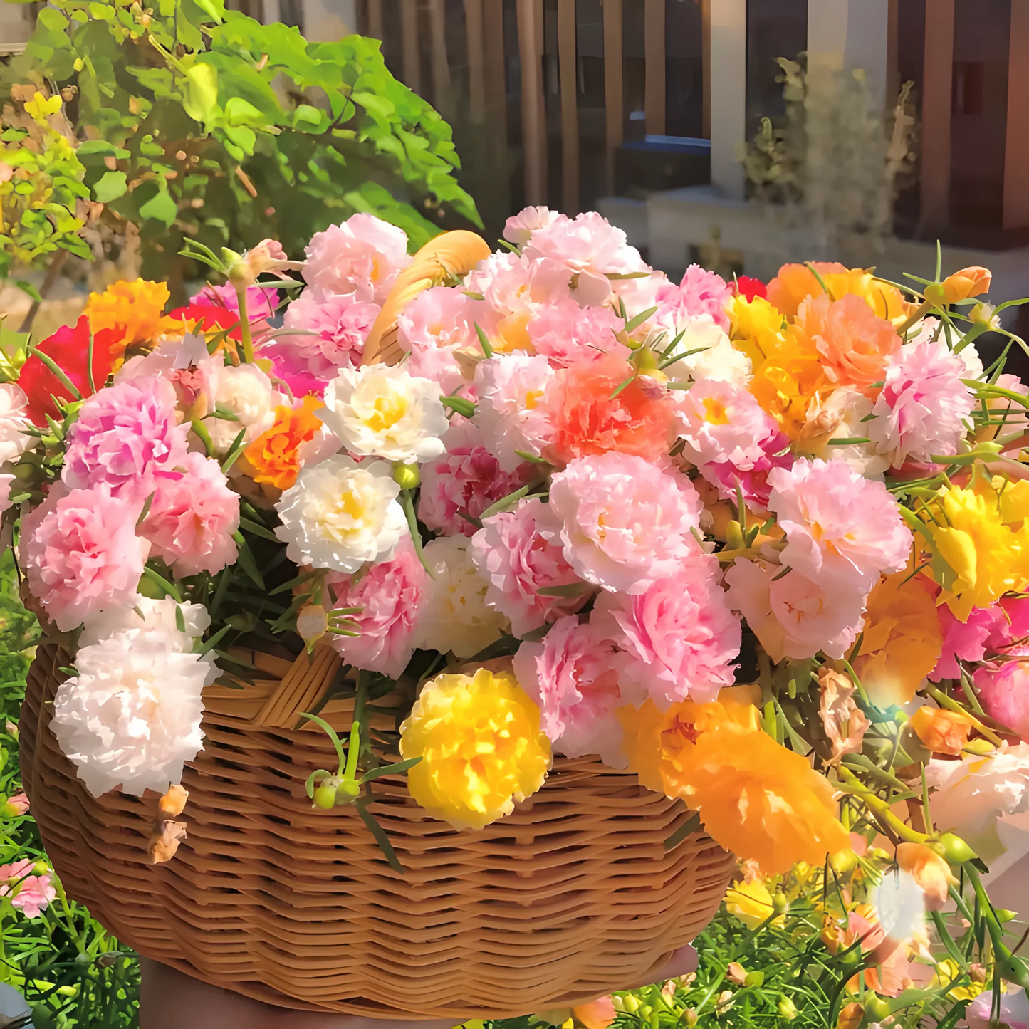 🌸🌹Rare Varieties Moss Rose -Immortal Flower – 🌿Perennial Flower Seeds，Large Flowers ，Easy to Grow-ABB8