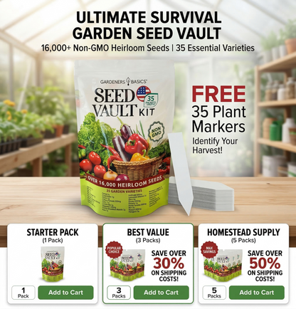 ✨2026 Spring special offer 70% off-Ultimate Survival Seed Vault (15000 Seeds) | 35 Variety Pack🌿|3-5 Year Shelf Life-GD