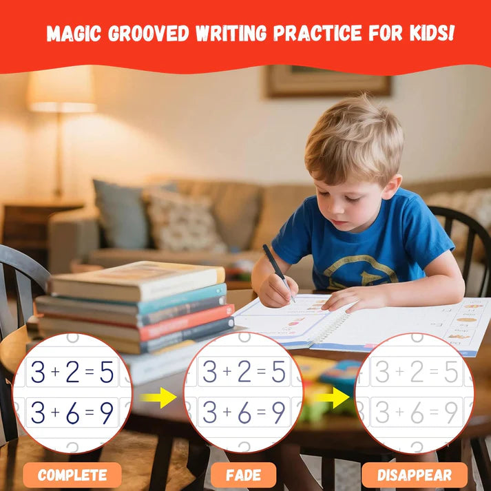 NileSands Reusable Grooved Handwriting Workbook for Kids-W18