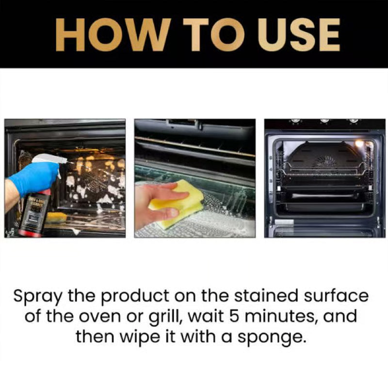 🧼 BUY 2 GET 1 FREE! ✨ Oven & Grill Cleaner Spray – Dissolves Grease in 5 Mins, No Scrubbing & Eliminates Odors 🔥  21 Reviews-HZ