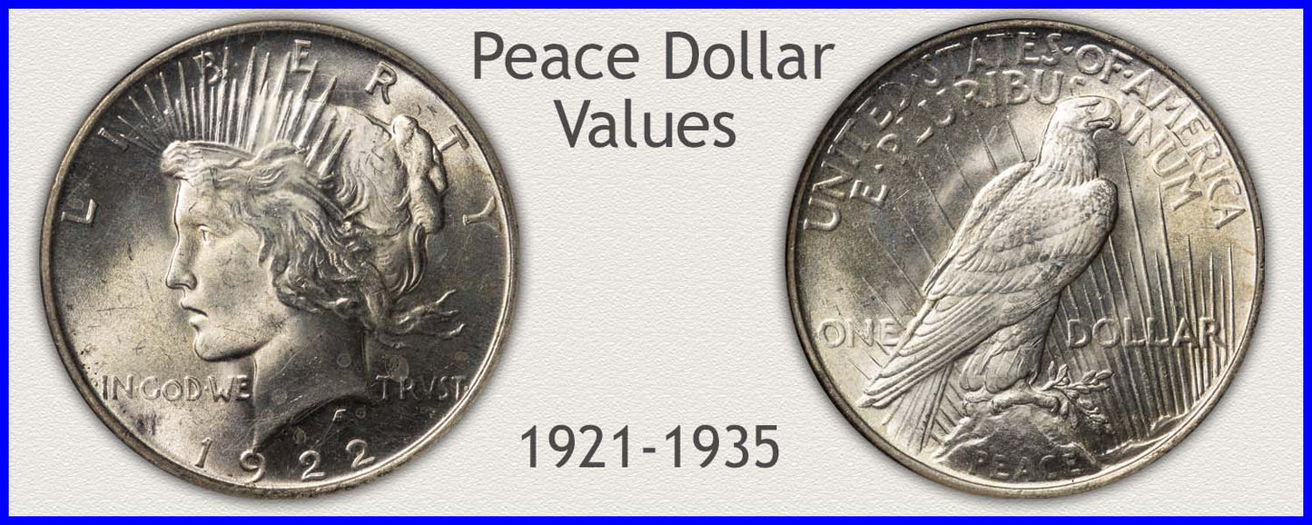 Last 8 Sets!!!The Complete Collection of 1921~1935 Peace Silver Dollar-ABB8