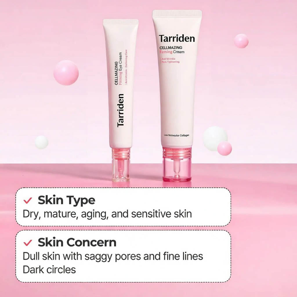 vervebead Firming Duo Set | Crease-Free Makeup Prep Duo with Firming Cream + Firming Eye Cream-GD