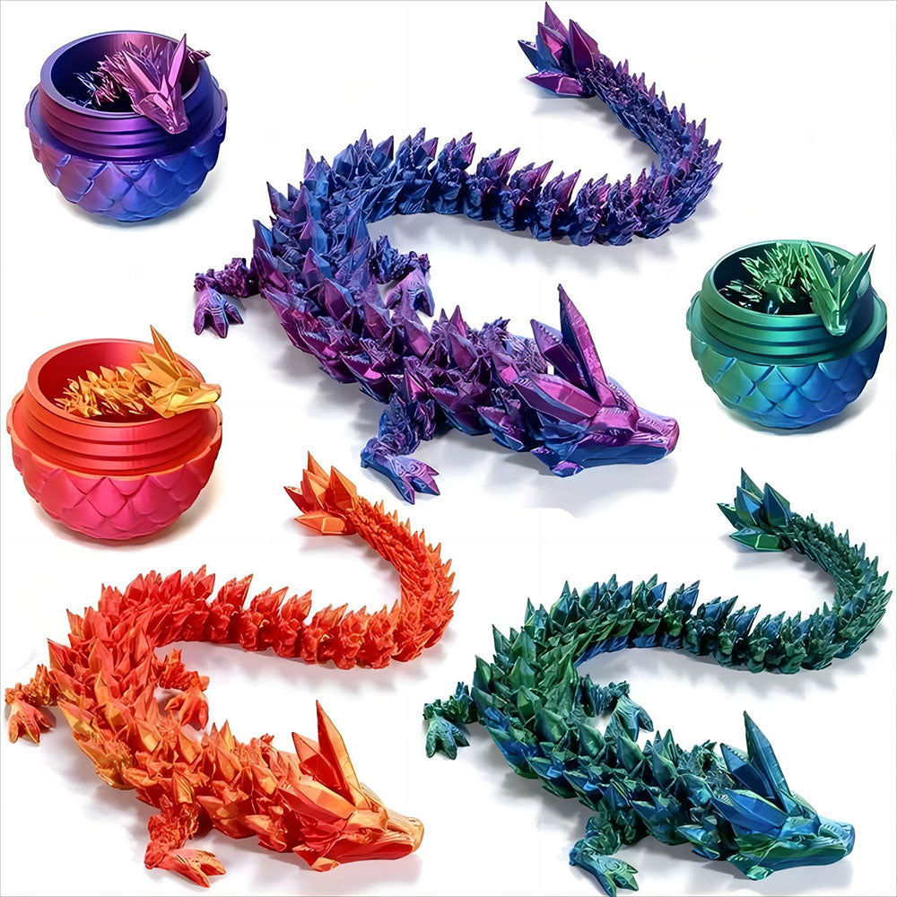 🏆Articulated 3D Dragon Toys with 3D Dragon Eggs🐉-Mythical Pieces Dragon🔥-ABB8