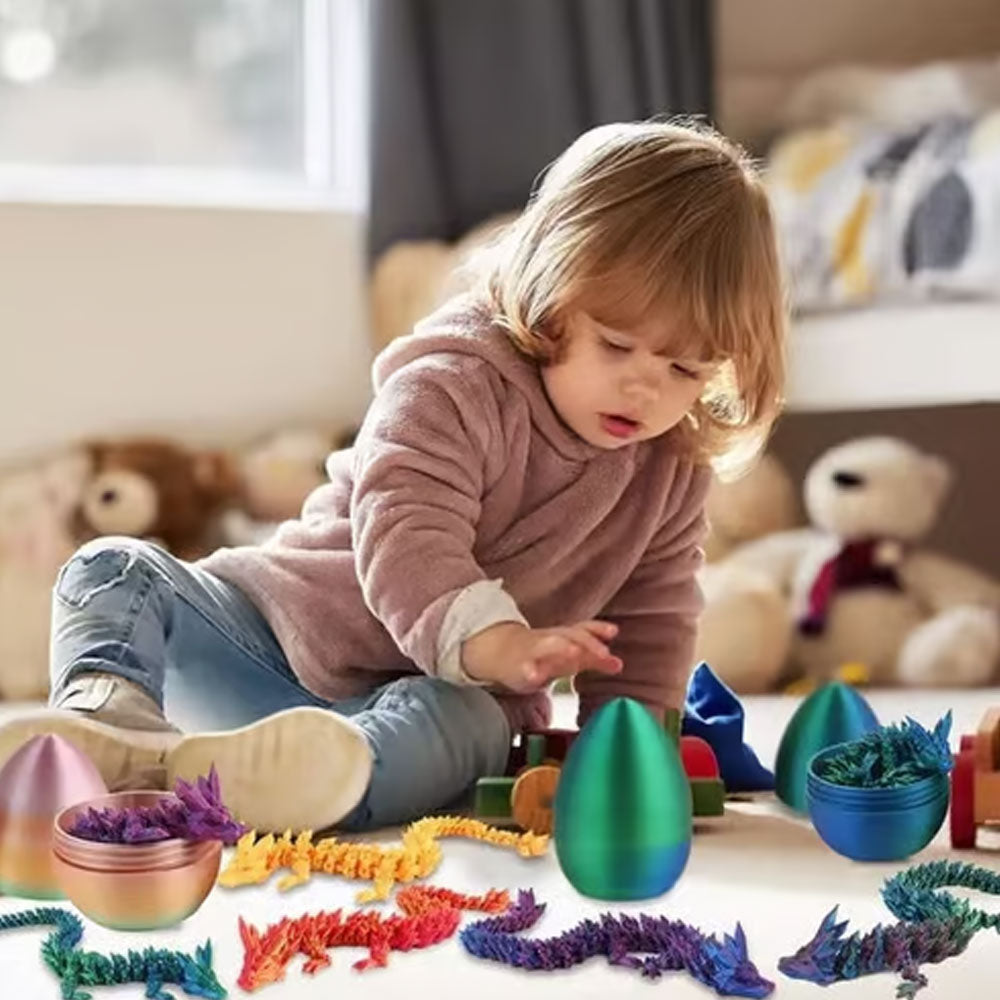 🏆Articulated 3D Dragon Toys with 3D Dragon Eggs🐉-Mythical Pieces Dragon🔥-ABB8