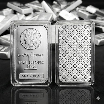 LAST 8 SET!!🔥Highland Mint 1 oz Morgan Head .999+ Fine Silver Bar-ABB8