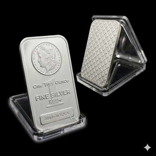 LAST 8 SET!!🔥Highland Mint 1 oz Morgan Head .999+ Fine Silver Bar-ABB8