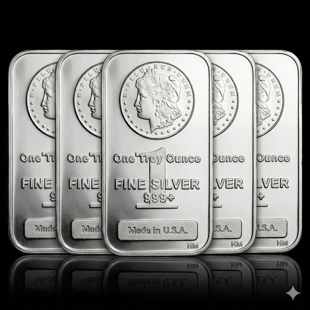 LAST 8 SET!!🔥Highland Mint 1 oz Morgan Head .999+ Fine Silver Bar-ABB8