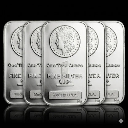 LAST 8 SET!!🔥Highland Mint 1 oz Morgan Head .999+ Fine Silver Bar-ABB8