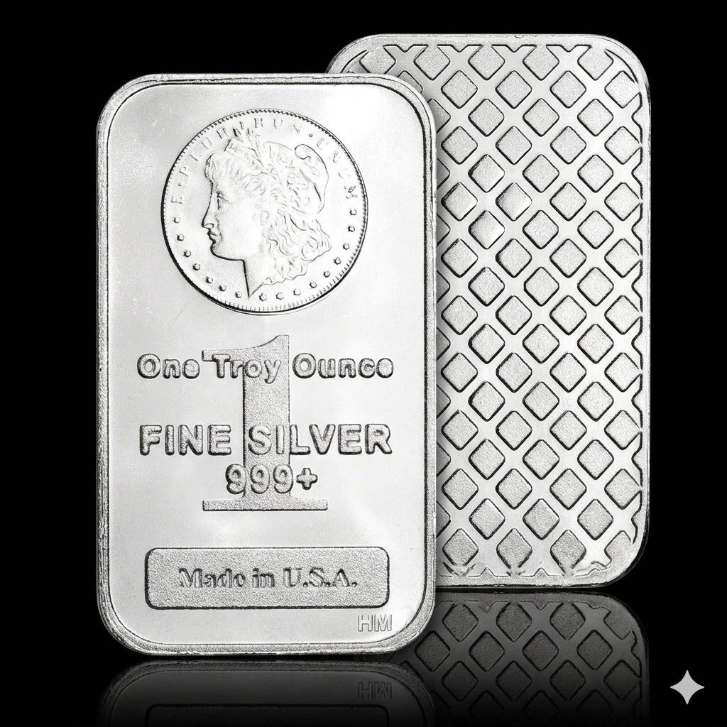 LAST 8 SET!!🔥Highland Mint 1 oz Morgan Head .999+ Fine Silver Bar-ABB8
