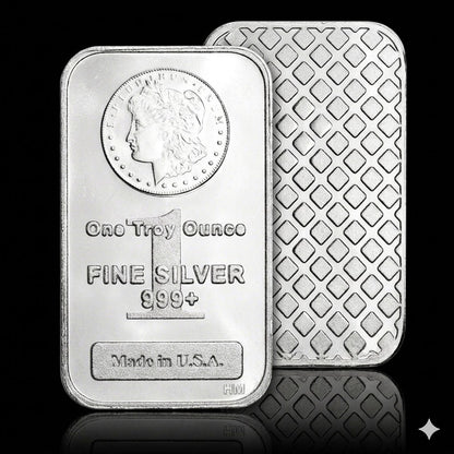 LAST 8 SET!!🔥Highland Mint 1 oz Morgan Head .999+ Fine Silver Bar-ABB8