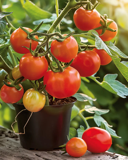 🔥 (New Harvest)🔥Balcony Red Tomato and 'Black Beauty' Tomato Seeds| 🌿Pre-Primed for High Germination (99% Germination)-GD